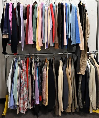 LARGE RACK OF VINTAGE MEN'S AND