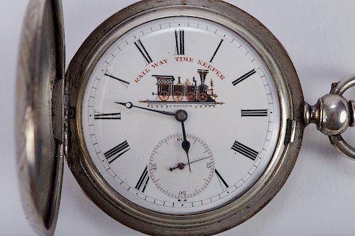 LARGE "RAILWAY TIME KEEPER POCKET