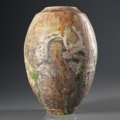 LARGE RAKU VASEA large Raku va