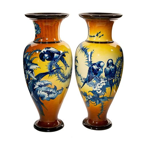 LARGE, RARE PAIR DOULTON LAMBETH