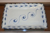 LARGE RECTANGULAR BLUE AND WHI