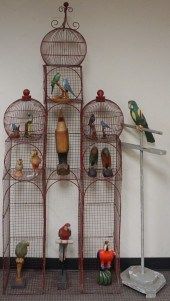LARGE RED PAINTED WIRE MULTI-T