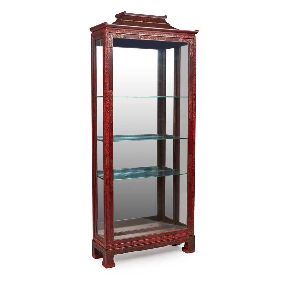LARGE RED SIMULATED LACQUER