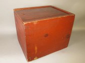 LARGE RED SLIDE LID BOXca. mid
