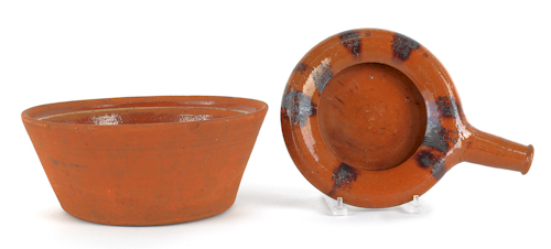 Large redware mixing bowl 5 3/4" h.