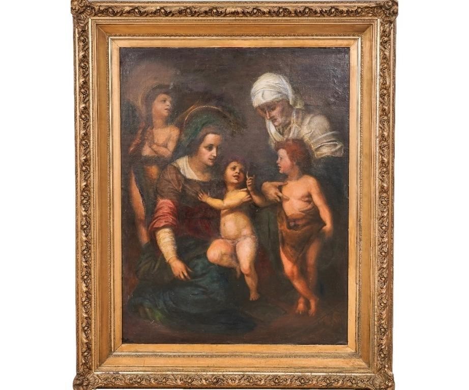 Large religious oil on canvas