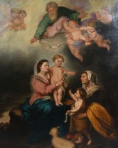 LARGE RELIGIOUS THEMED OIL/CAN