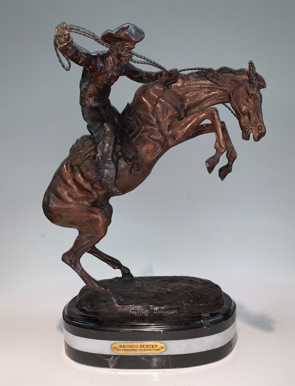 LARGE REMINGTON RECAST BRONCO