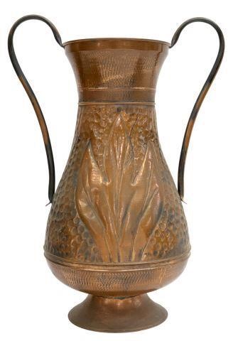 LARGE REPOUSSE COPPER VESSEL