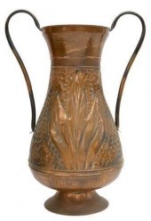 LARGE REPOUSSE COPPER VESSEL U