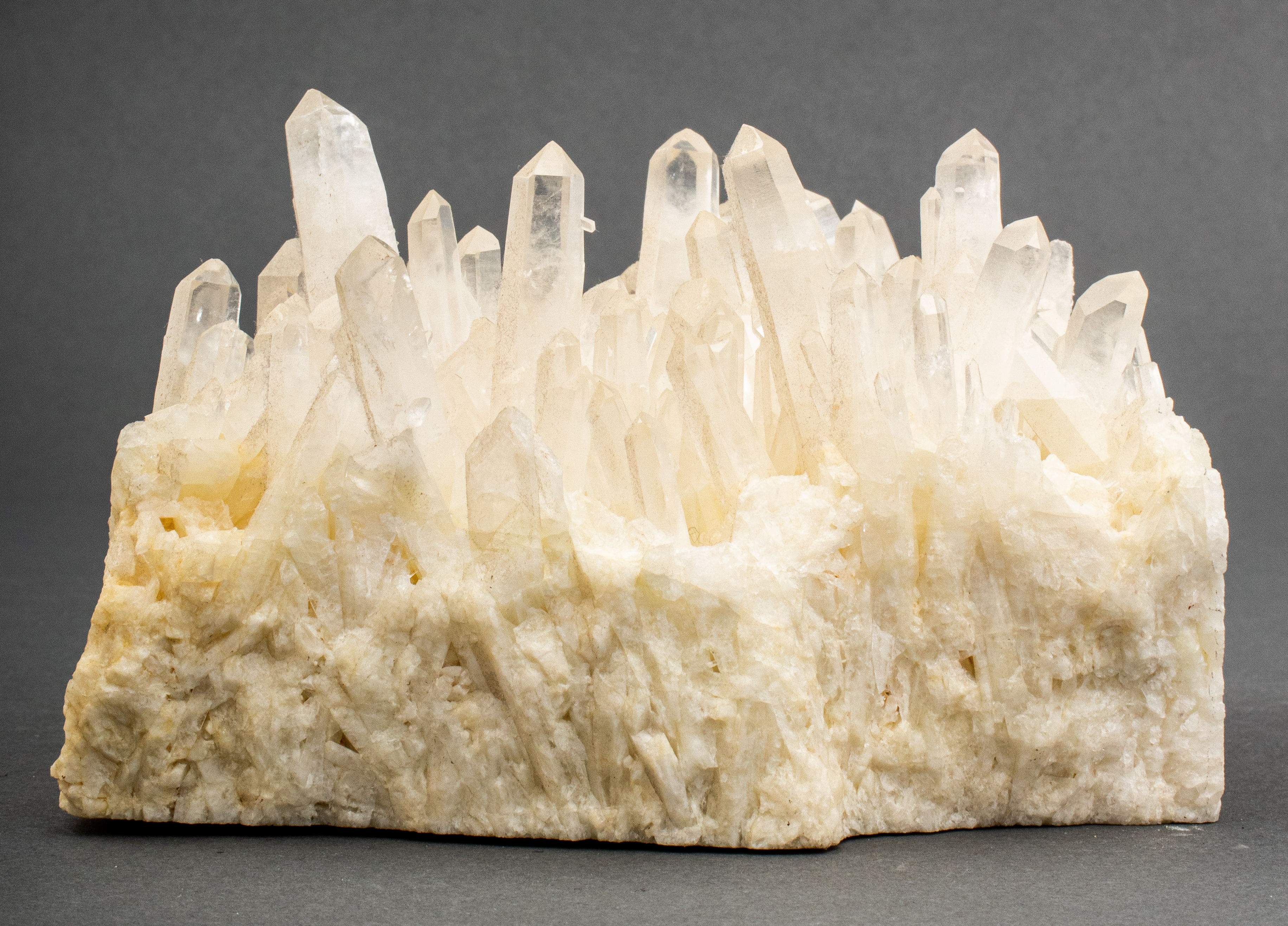 LARGE ROCK CRYSTAL GEODE SPECIMEN