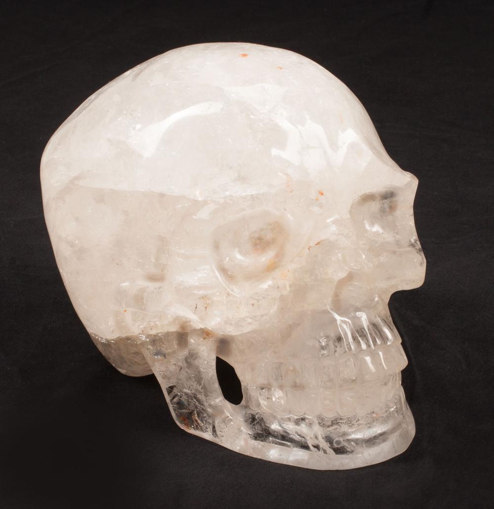 LARGE ROCK CRYSTAL SKULLLarge