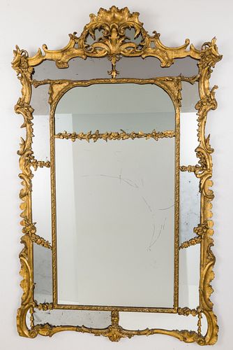 LARGE ROCOCO GILTWOOD OVERMANTEL