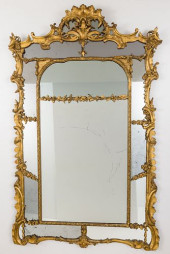 LARGE ROCOCO GILTWOOD OVERMANT