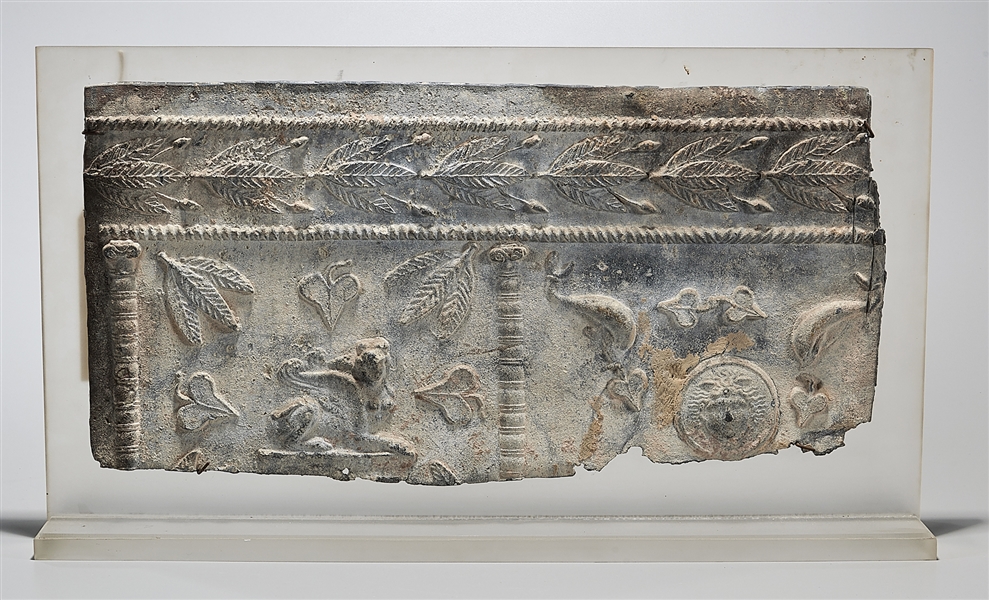 Large Roman lead sarcophagus