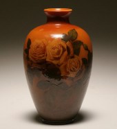 Large Rookwood vase decorated