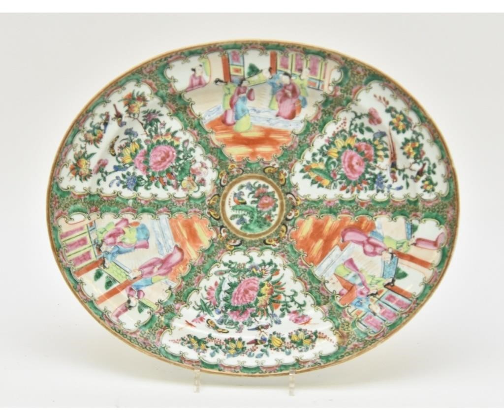 Large Rose Medallion deep oval