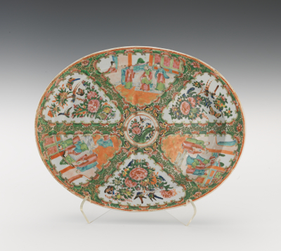 Large Rose Medallion Footed Meat