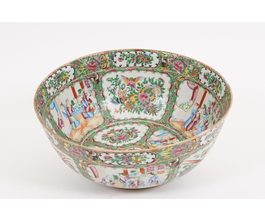 Large Rose Medallion punch bowl,