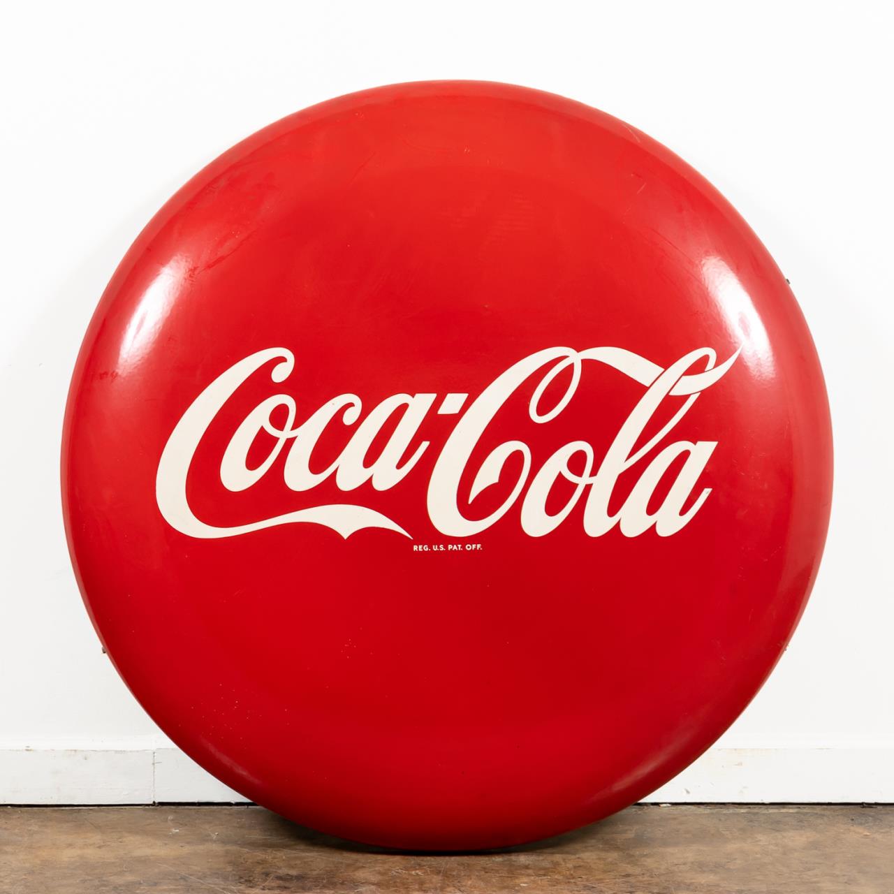 LARGE ROUND COCA-COLA METAL