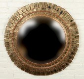 LARGE ROUND GILT MIRROR MANNER