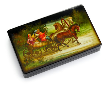 Large Russian lacquer box    Of