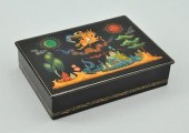 Large Russian Palekh Lacquer B