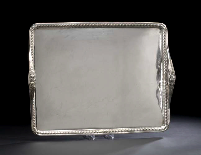 Large Russian Silverplate Tray, 