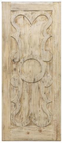 LARGE RUSTIC CARVED TWO-SIDED
