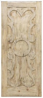 LARGE RUSTIC CARVED TWO-SIDED