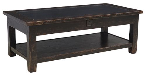 LARGE RUSTIC LIGHTED DISPLAY COFFEE