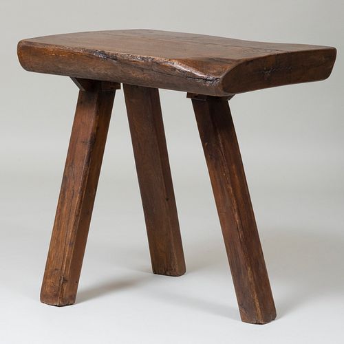 LARGE RUSTIC OAK SIDE TABLE28 1/2 x