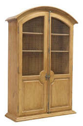 LARGE RUSTIC PINE BOOKCASE WIT
