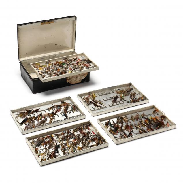 LARGE SALMON FLY COLLECTION IN