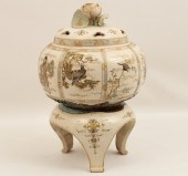 LARGE SATSUMA PORCELAIN CENSOR