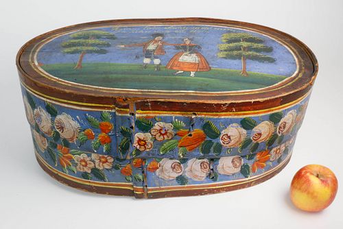 LARGE SCANDINAVIAN DECORATED OVAL