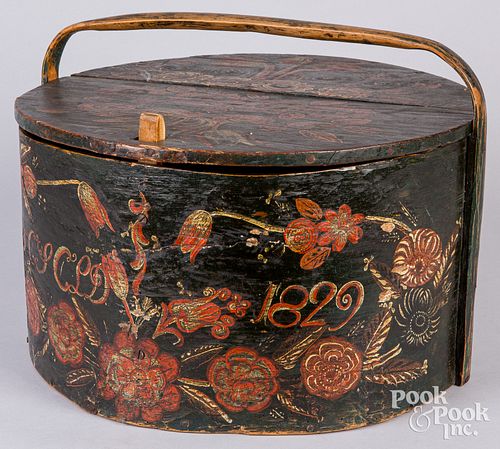 LARGE SCANDINAVIAN PAINTED BENTWOOD
