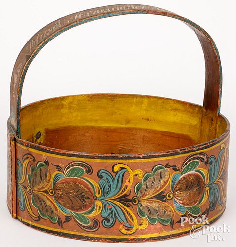 LARGE SCANDINAVIAN PAINTED BENTWOOD