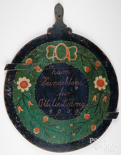 LARGE SCANDINAVIAN PAINTED DOUGH