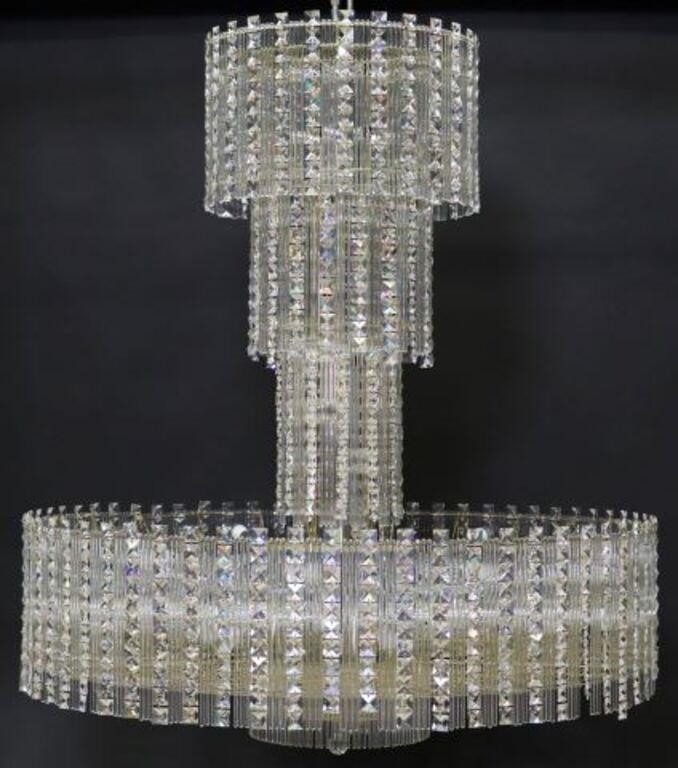 LARGE SCHONBEK MULTI-TIER CRYSTAL
