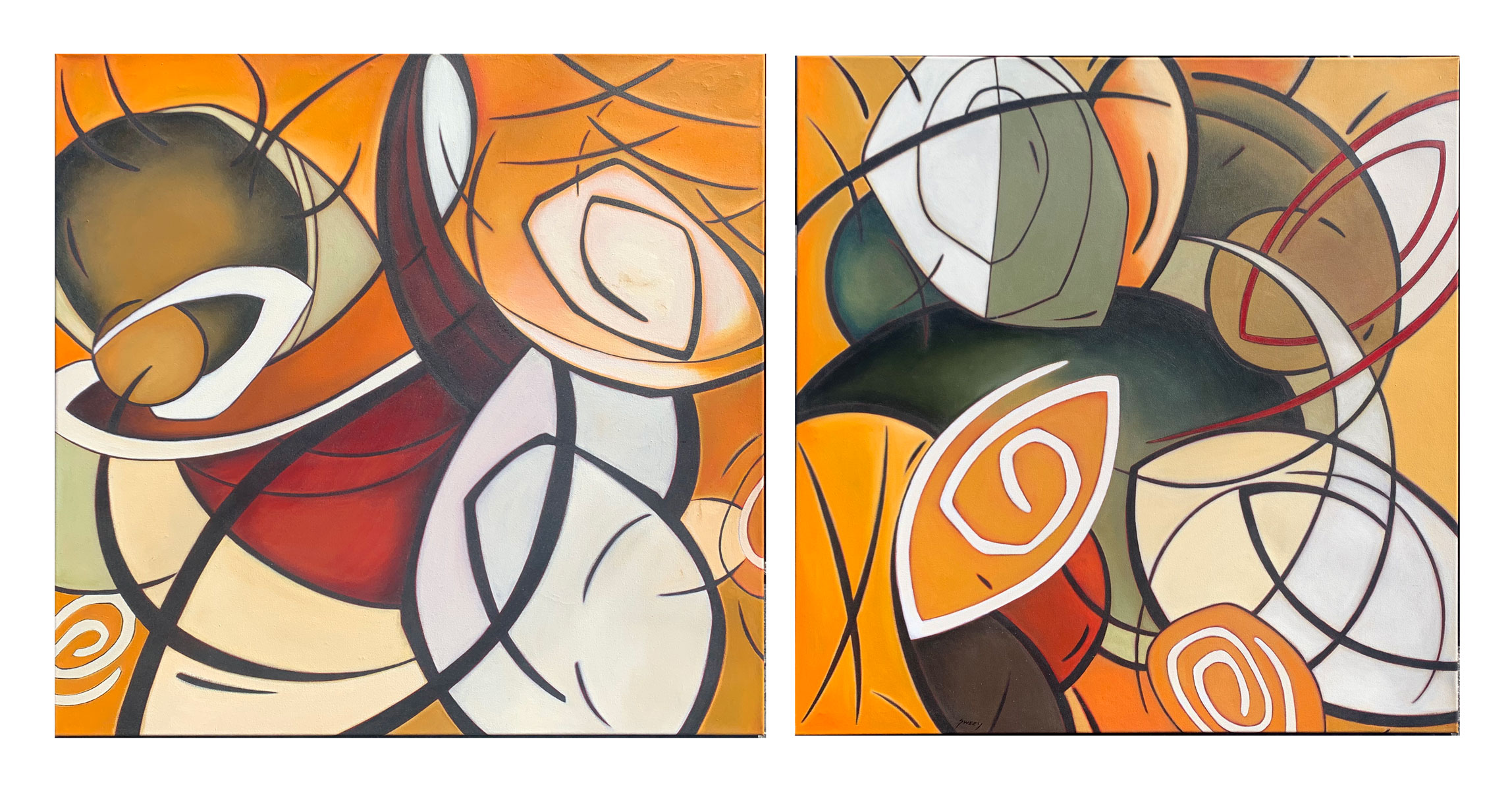 LARGE SCOTT SWEZY DIPTYCH