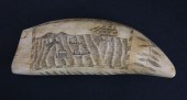 LARGE SCRIMSHAW ANTIQUE SPERM