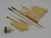 LARGE SCRIMSHAW SEWING LOT, 19