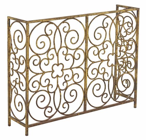 LARGE SCROLLED GILT IRON