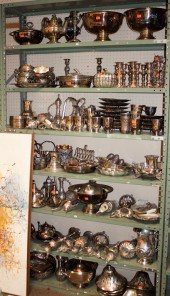 Large selection of silver-plat