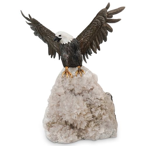 LARGE SEMI PRECIOUS STONE EAGLE