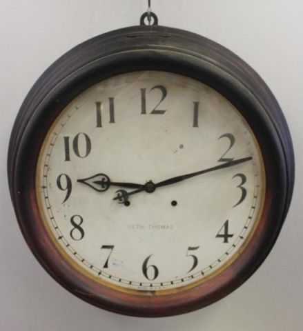 Large Seth Thomas Station Clock.A