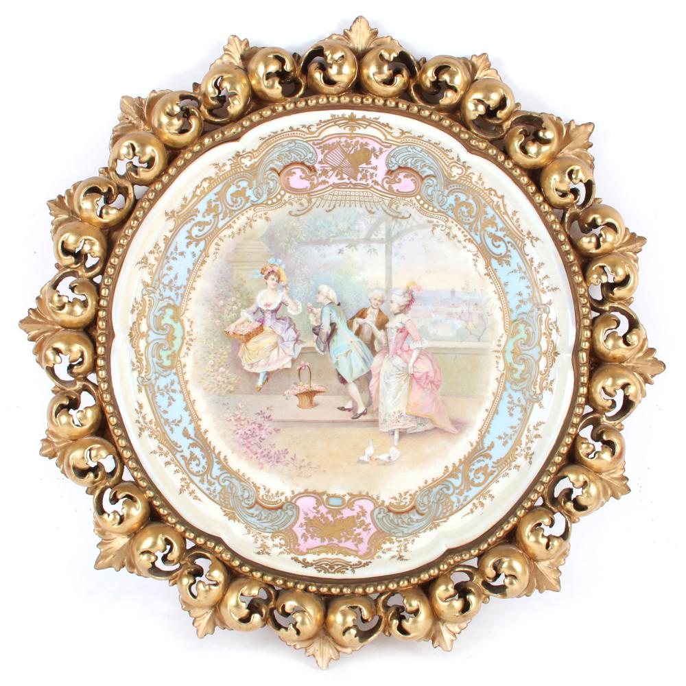 LARGE SEVRES HAND PAINTED SCENIC