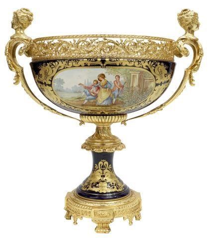 LARGE SEVRES STYLE CENTERPIECE