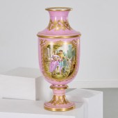 LARGE SEVRES STYLE FLOOR VASE,